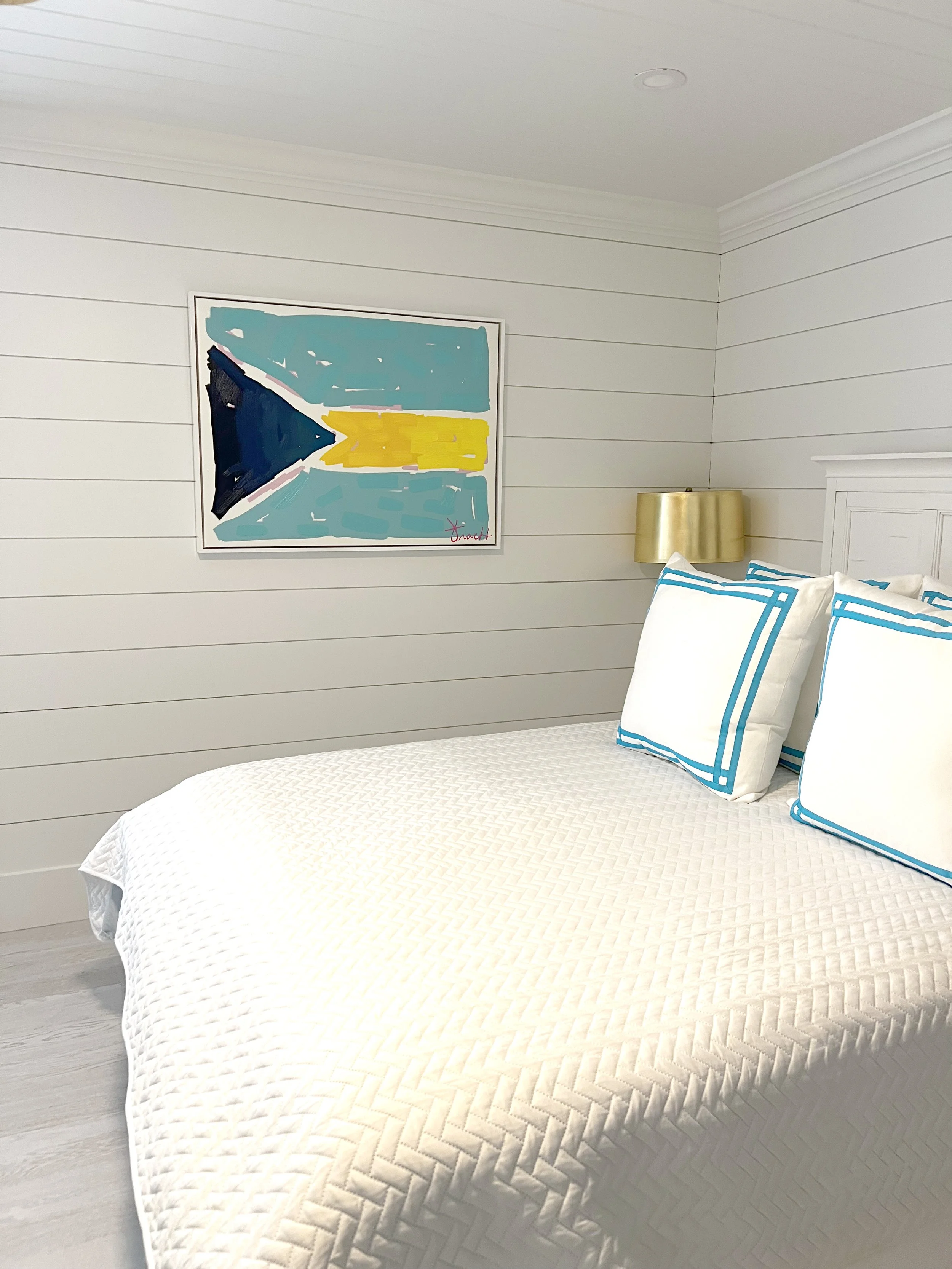 "Bahamas Flag" Series 32"x42" ORIGINAL Acrylic on Canvas, Framed