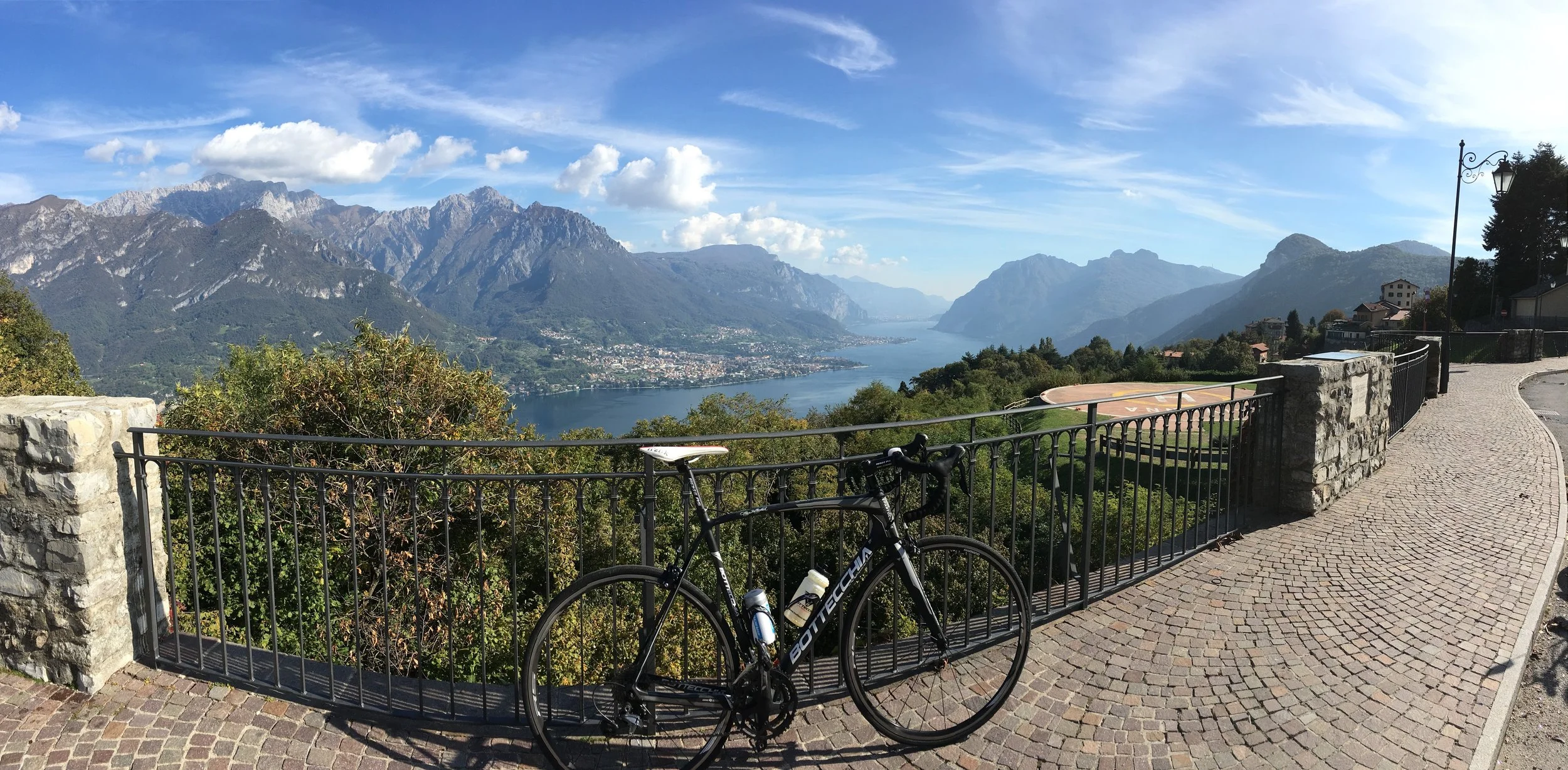 On the climb up to Ghisallo in Lombardy