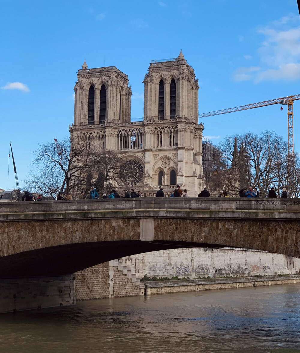  Notre Dame under repair. The images of the cathedral buring in 2019 were shocking. I’m glad the building wans’t completely destroyed. I hope it’s rebuild to its former glory.  