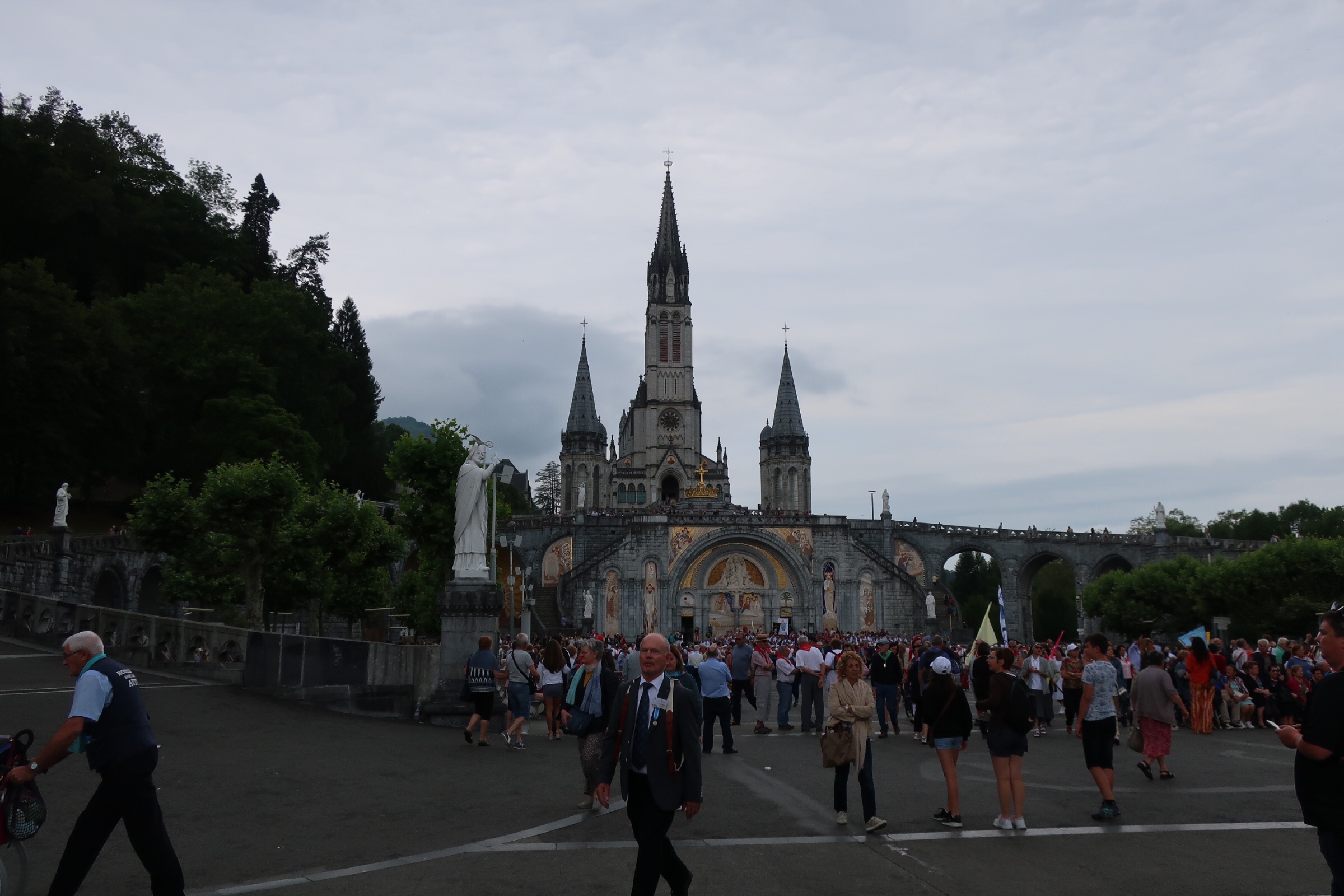 One view of the long plaza that leads to the church