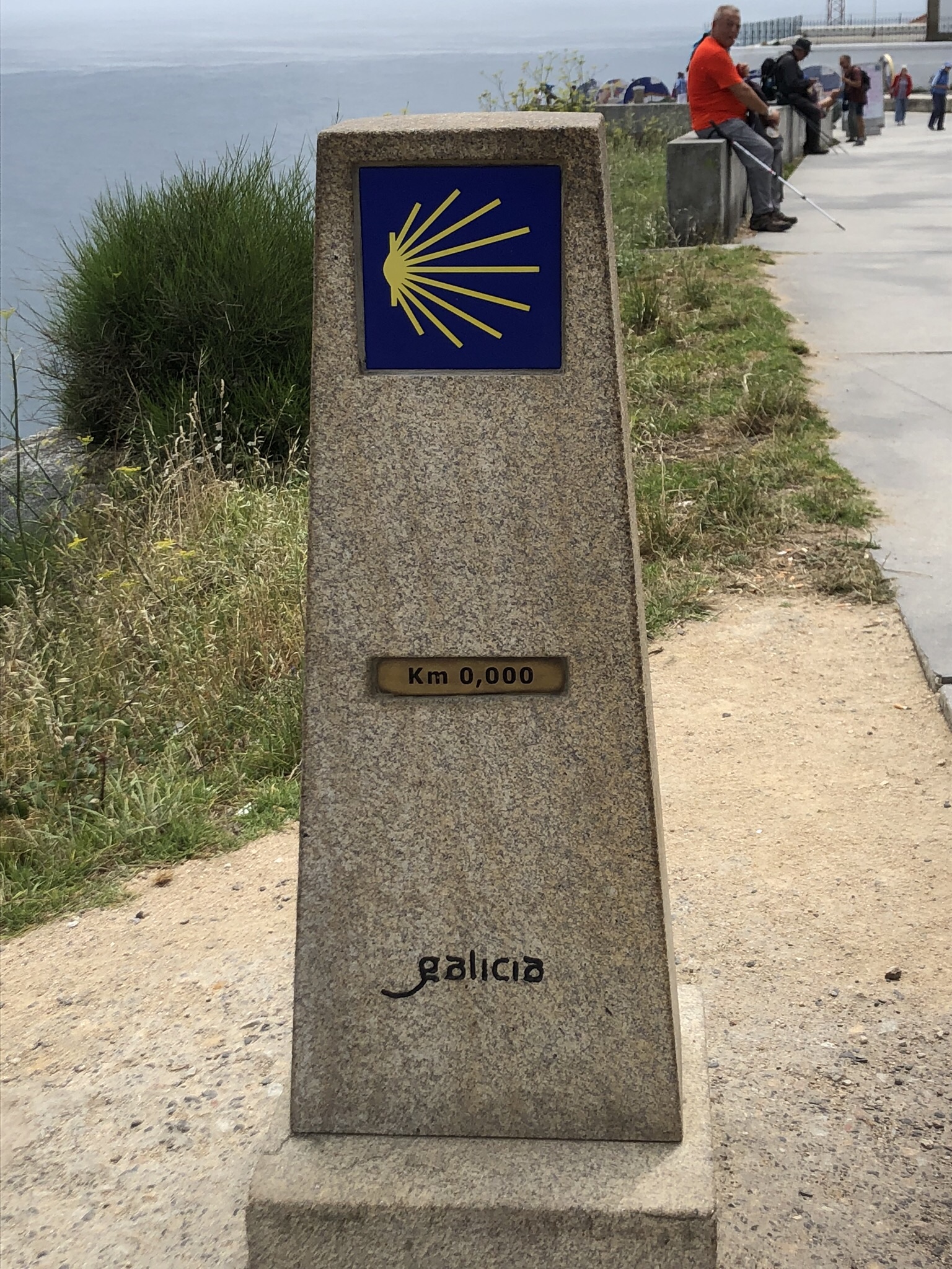 This sign post marks the end of the Pilgrimage