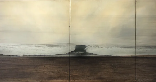 Encaustic on wood - from the wave series