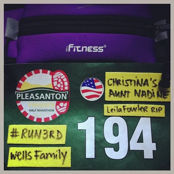 Homemade #run3rd glitter accents for my bib