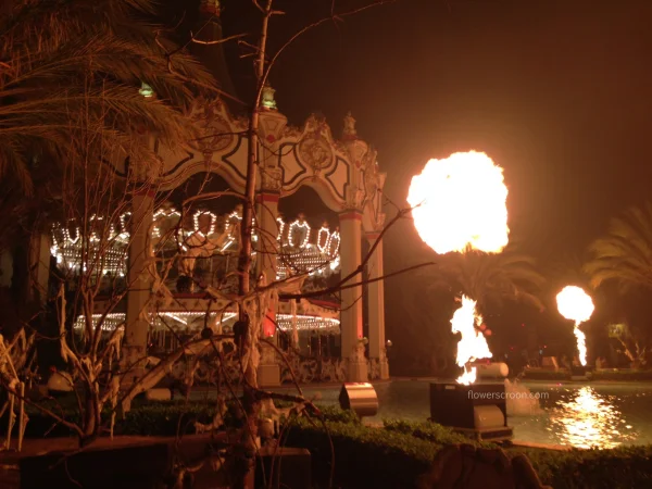 Dramatic flames & scary decorations