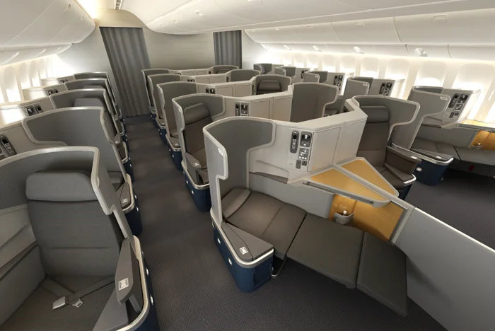 Boeing 777-300ER Business Class. Image: American Airlines