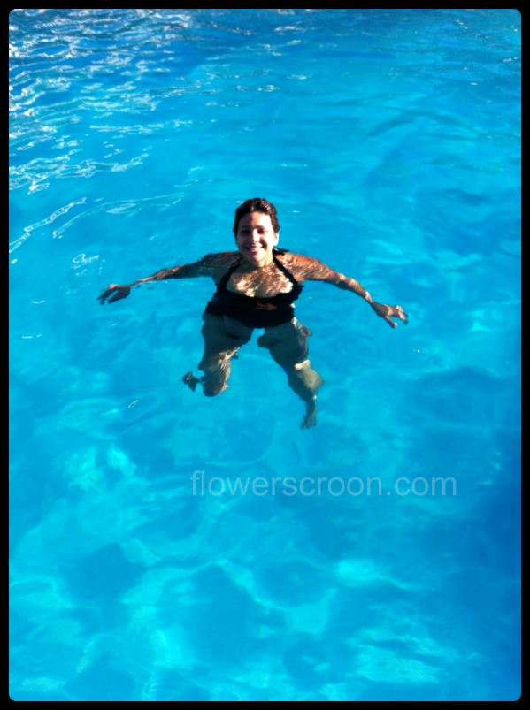 Enjoying the pool