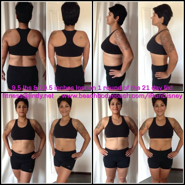 Before and After 21 Day Fix (1 round = exactly 21 days)