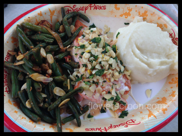 salmon dinner at The Mara