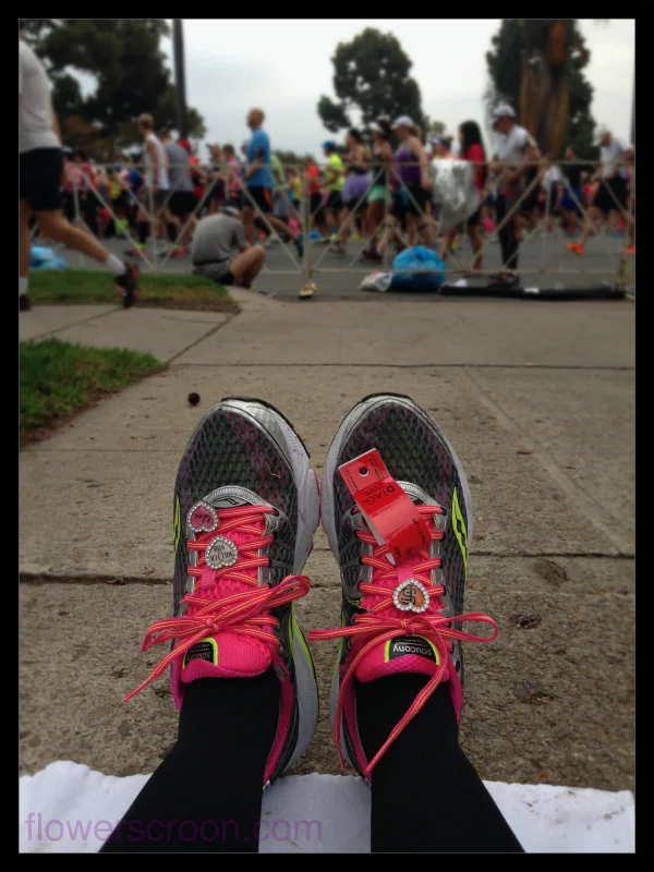 Love my Saucony Triumph running shoes and my shoe bling.