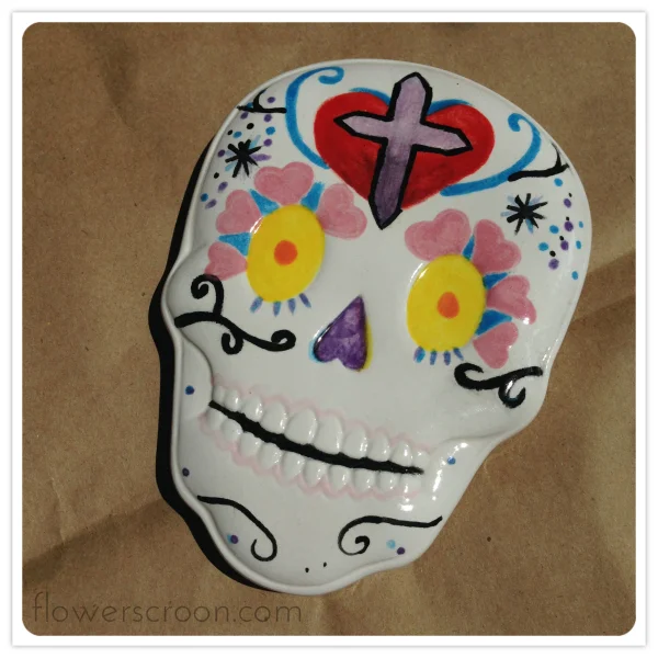 Sugar skull box lid