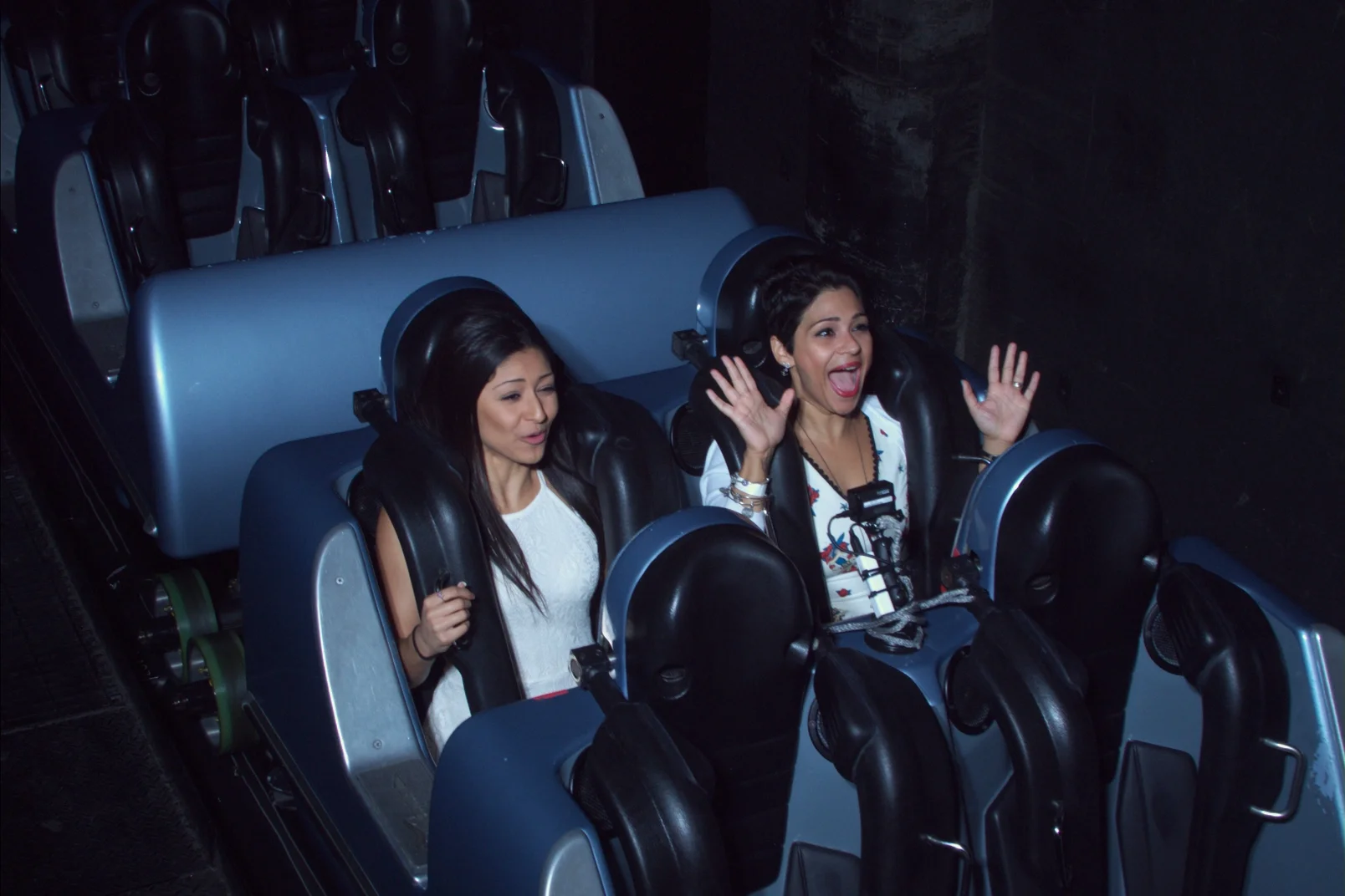 Riding Rock 'n' Roller Coaster Starring Aerosmith with a GoPro mount during Disney Social Media Moms Celebration. Stay tuned for the Vlog post!