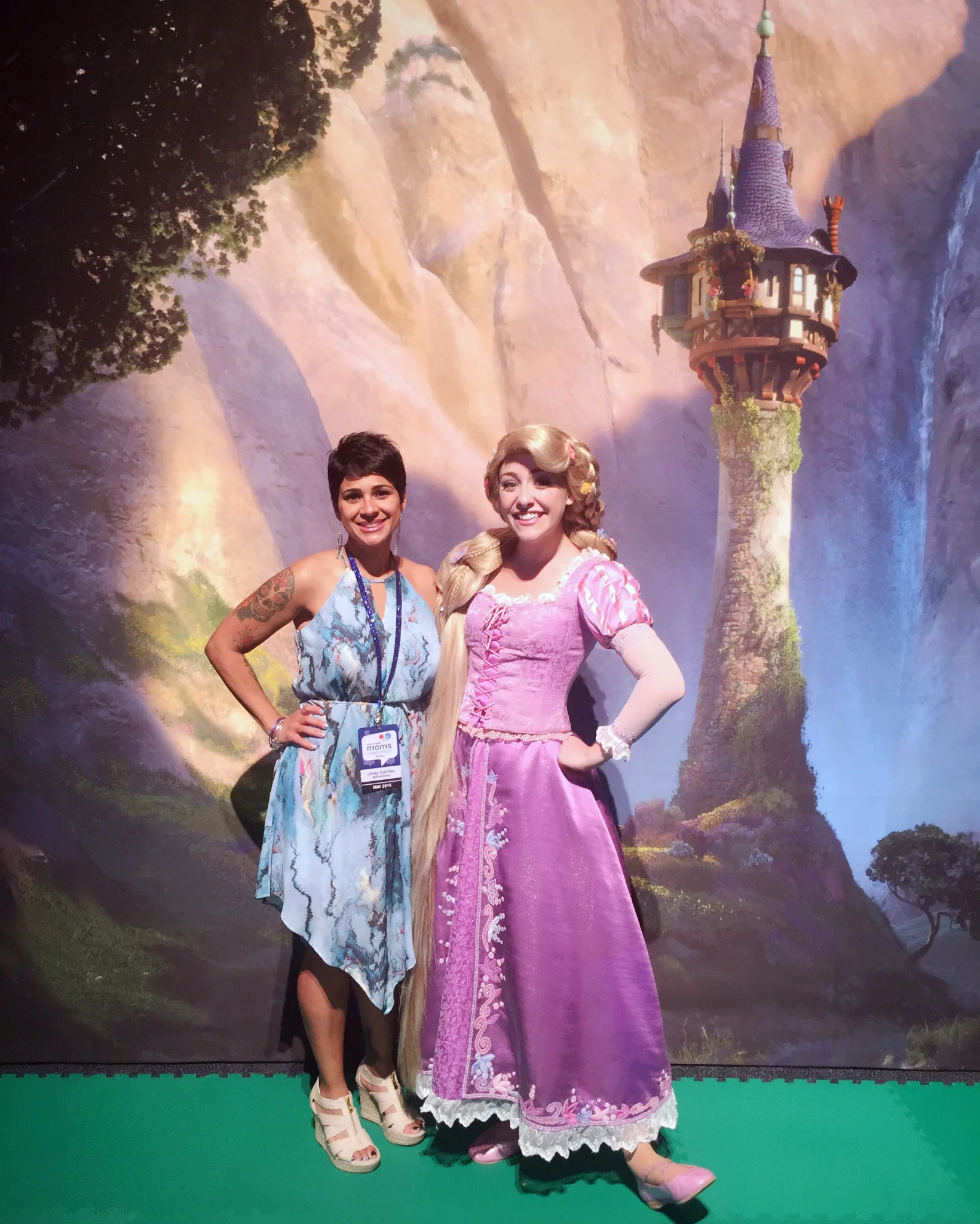 Rapunzel and I at the welcome reception
