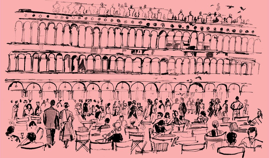 The glorious remastered Criterion edition of 'Summertime' is officially out! I love that AD Eric Skillman lets me run wild with all the details: this is the image that goes under the disc/is the flip side of the outer wrap. 

The Piazza San Marco is 