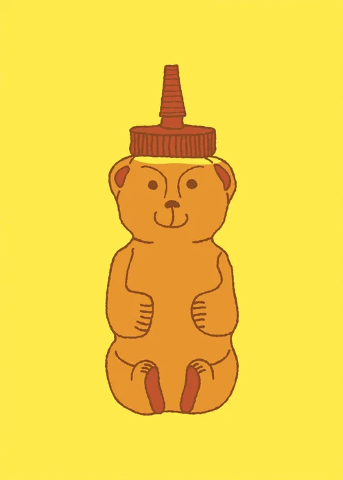 Honey Bear • Prints, &c. are available in my Society 6 shop .