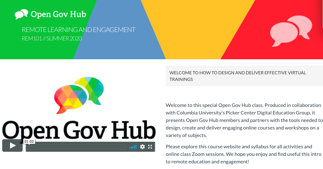 Online Course about Virtual Trainings 