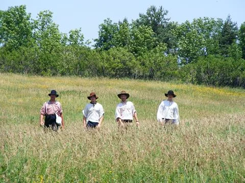 Henson's Scouts joined him near Mt. Pisgah, Iowa for the first day of his 2100 mile trek. Click Here to travel the virtual trail.