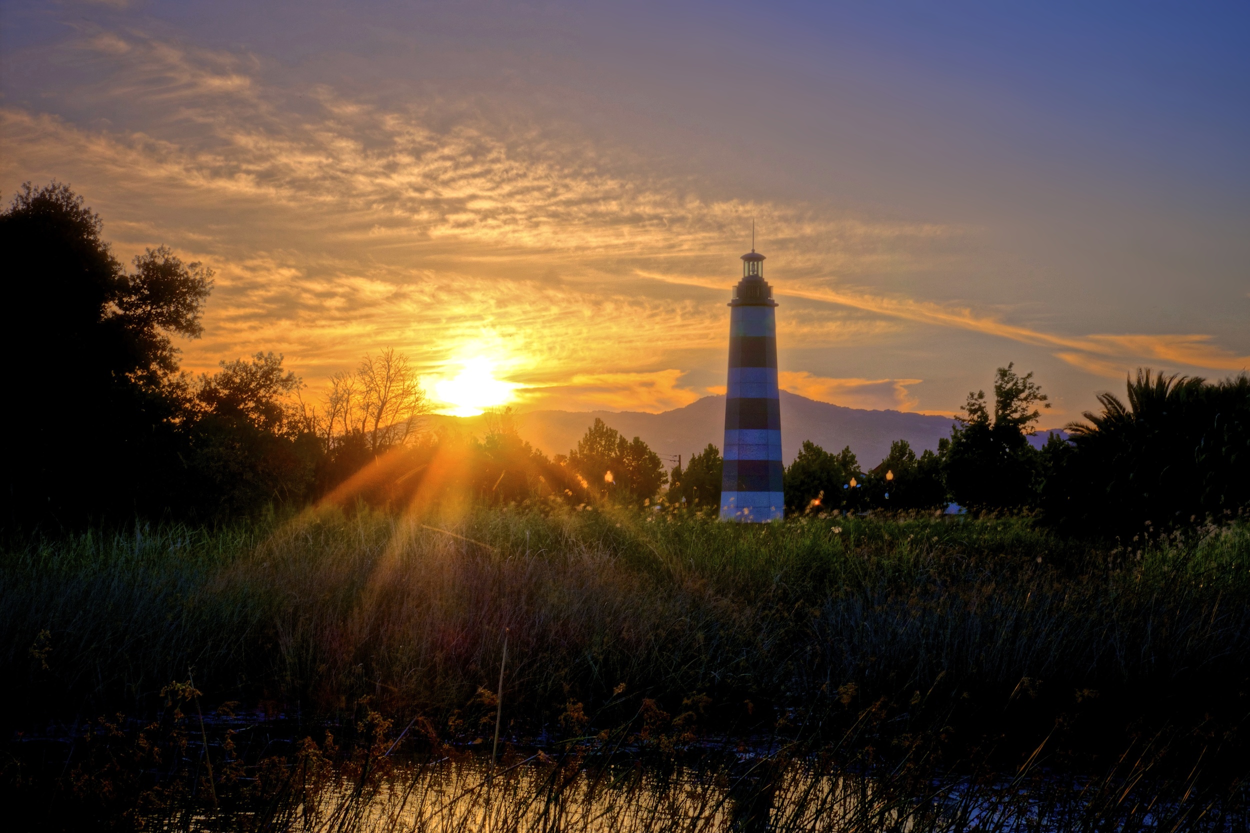 Suisun Marsh Sunset with Lighthouse