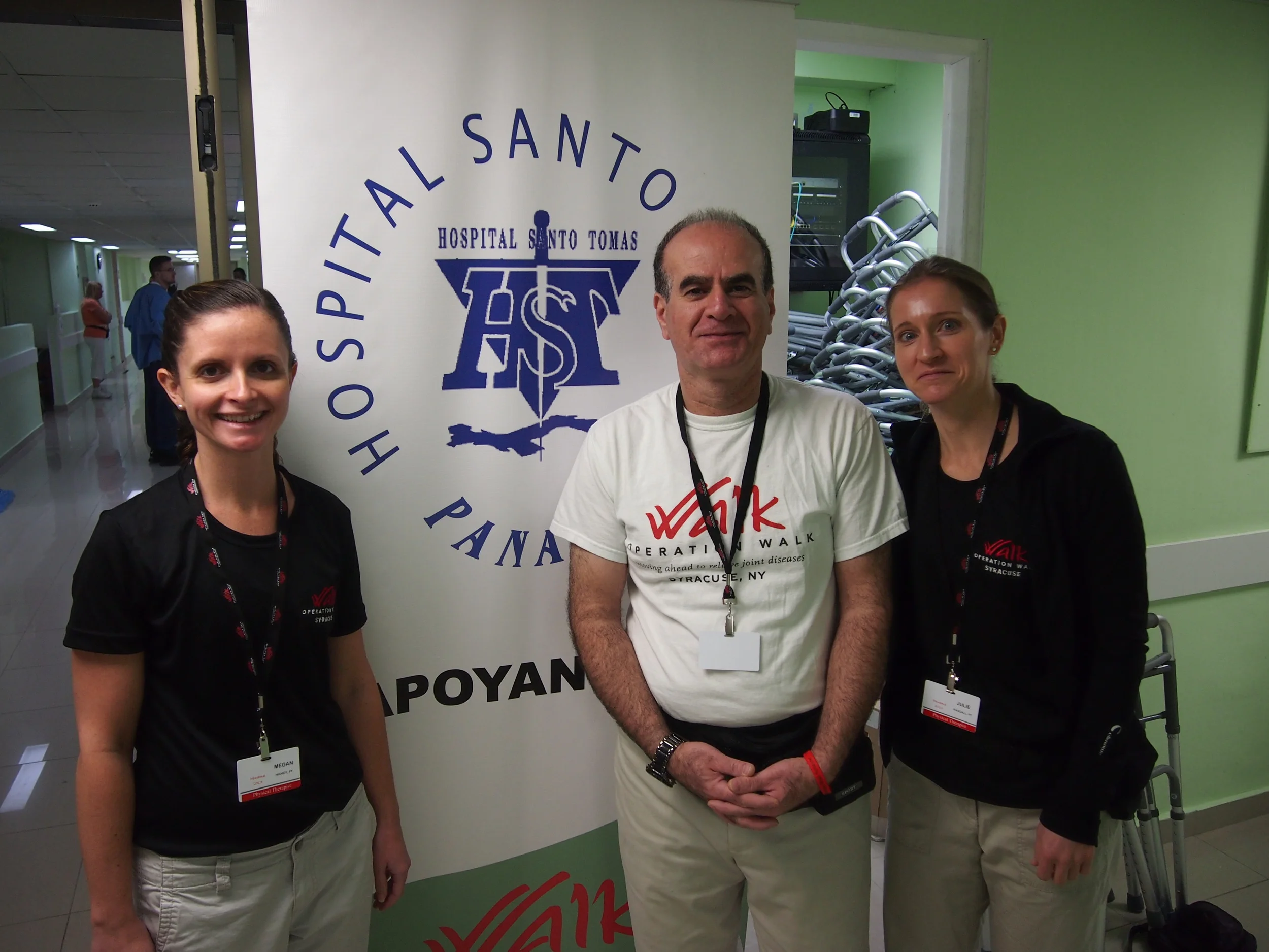 Pictured above are the Physical Therapy team of Megan, Badge and Julie.