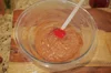  Mix in the almond milk, whole wheat flour, and cocoa  
