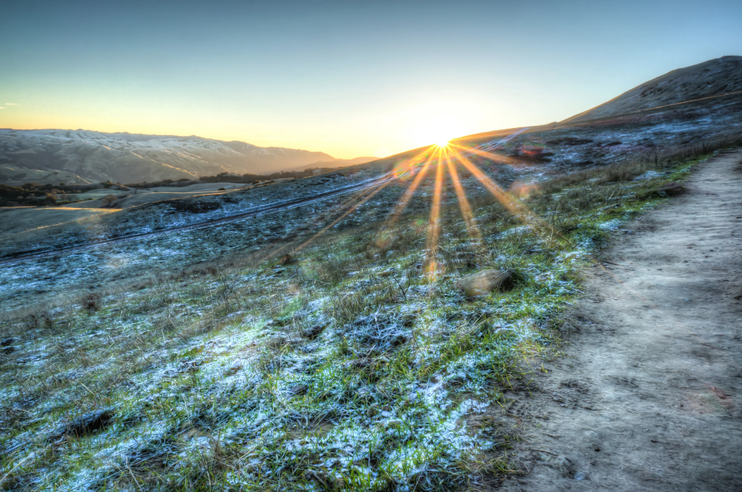 HDR photo, Mission Peak California at sunrise