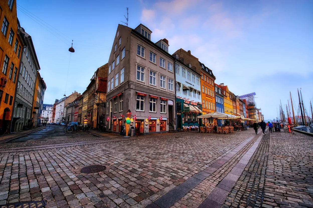 A recent sunset in Copenhagen - see how much you can get in the frame?