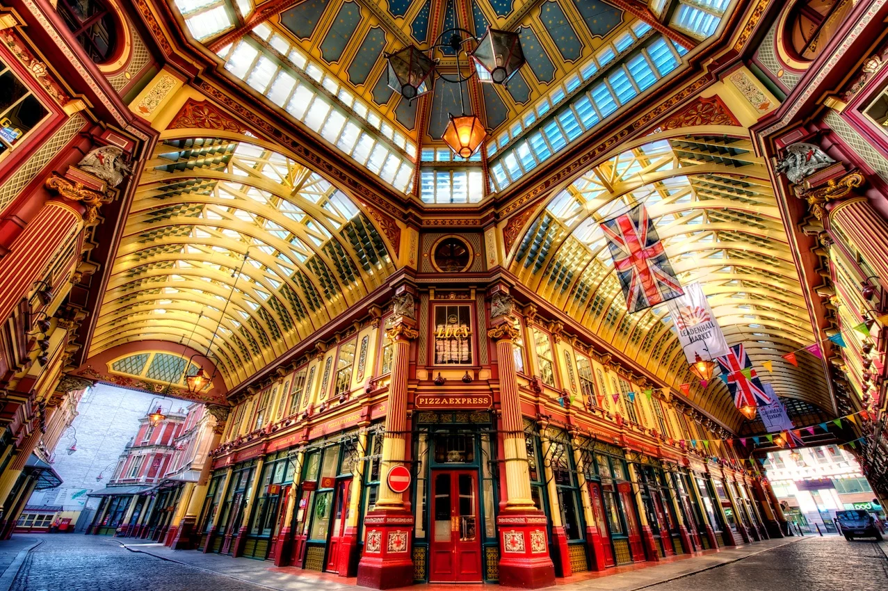 Leadenhall Market in London - perfect for wide-angle HDR work.
