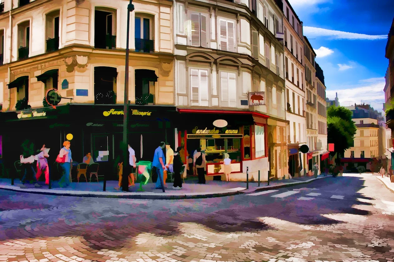 I loved the long shadows that the building cast on the street in this one.