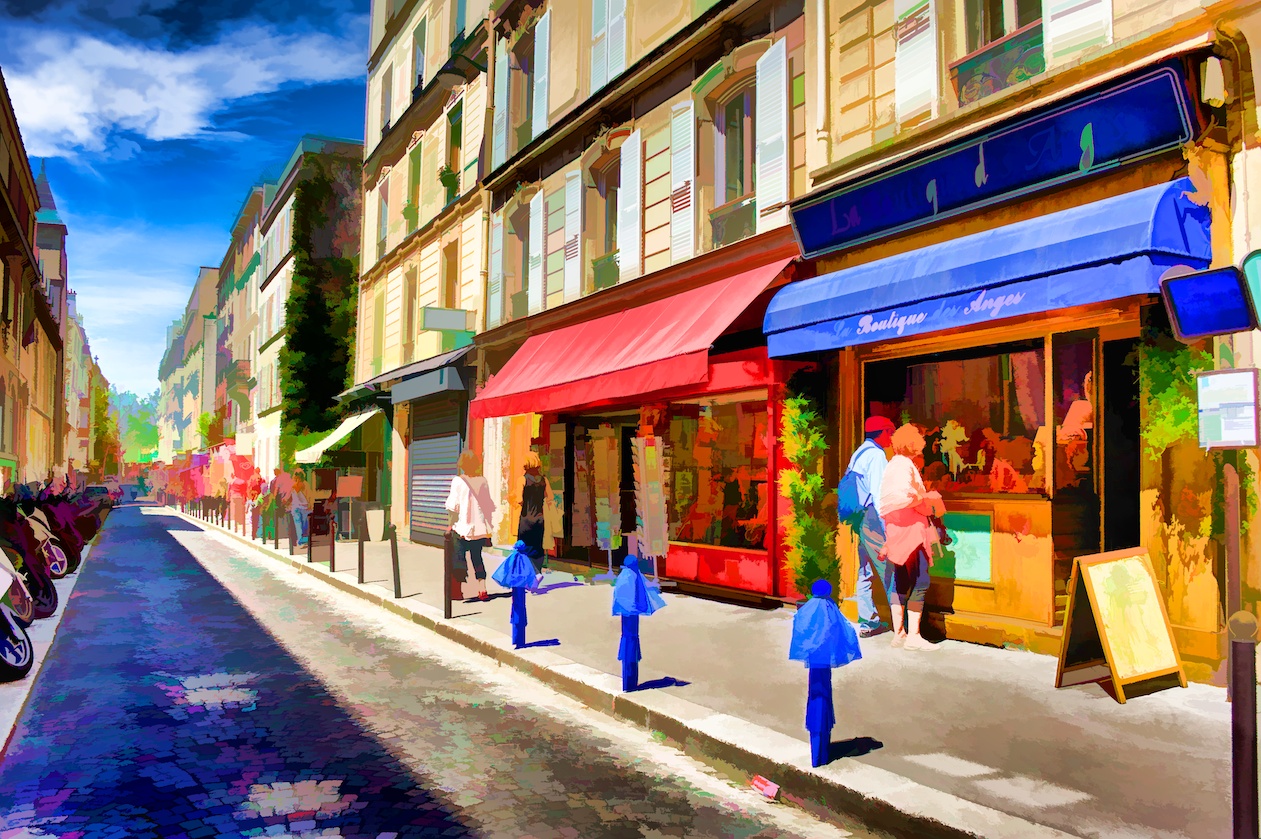 Window shopping in Montmartre.