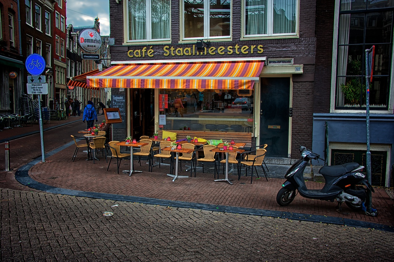 A typical scene you will encounter while wandering Amsterdam.