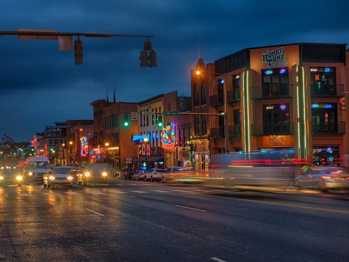 Blue hour on Broadway Avenue