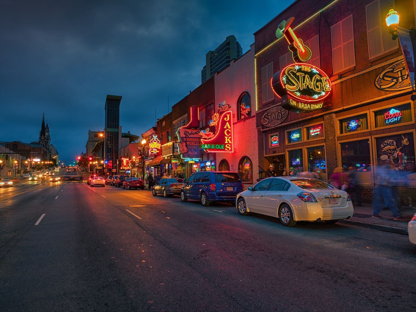 Blue hour on Broadway Avenue