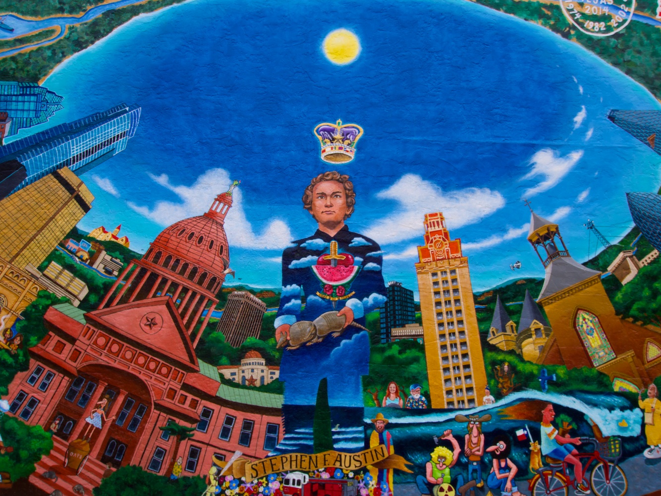 a well-known mural along the drag