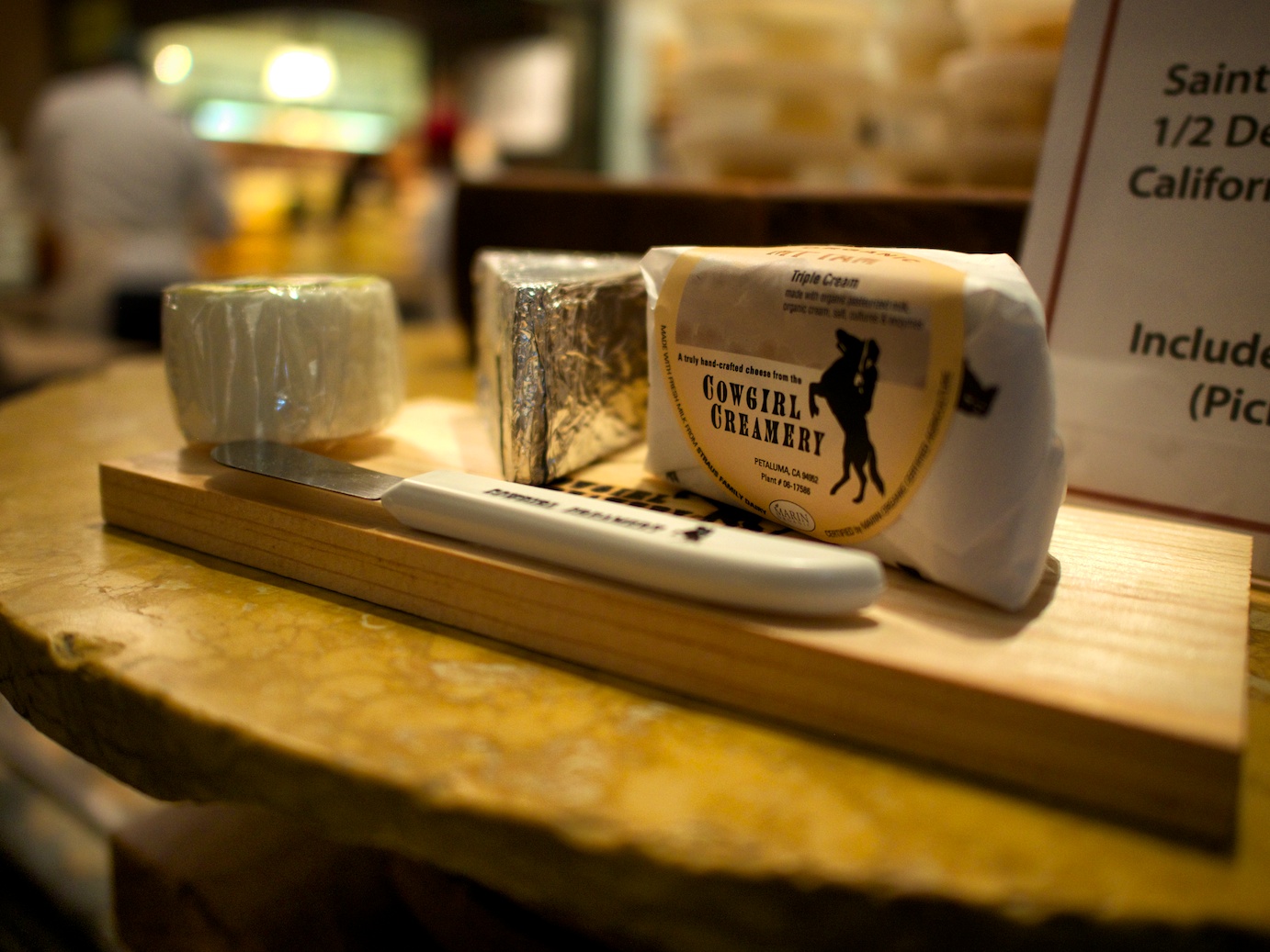 At a cheese shop, shooting at f/1.7