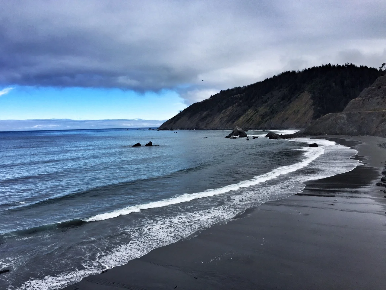 along highway 1, somewhere north of ft. bragg, ca