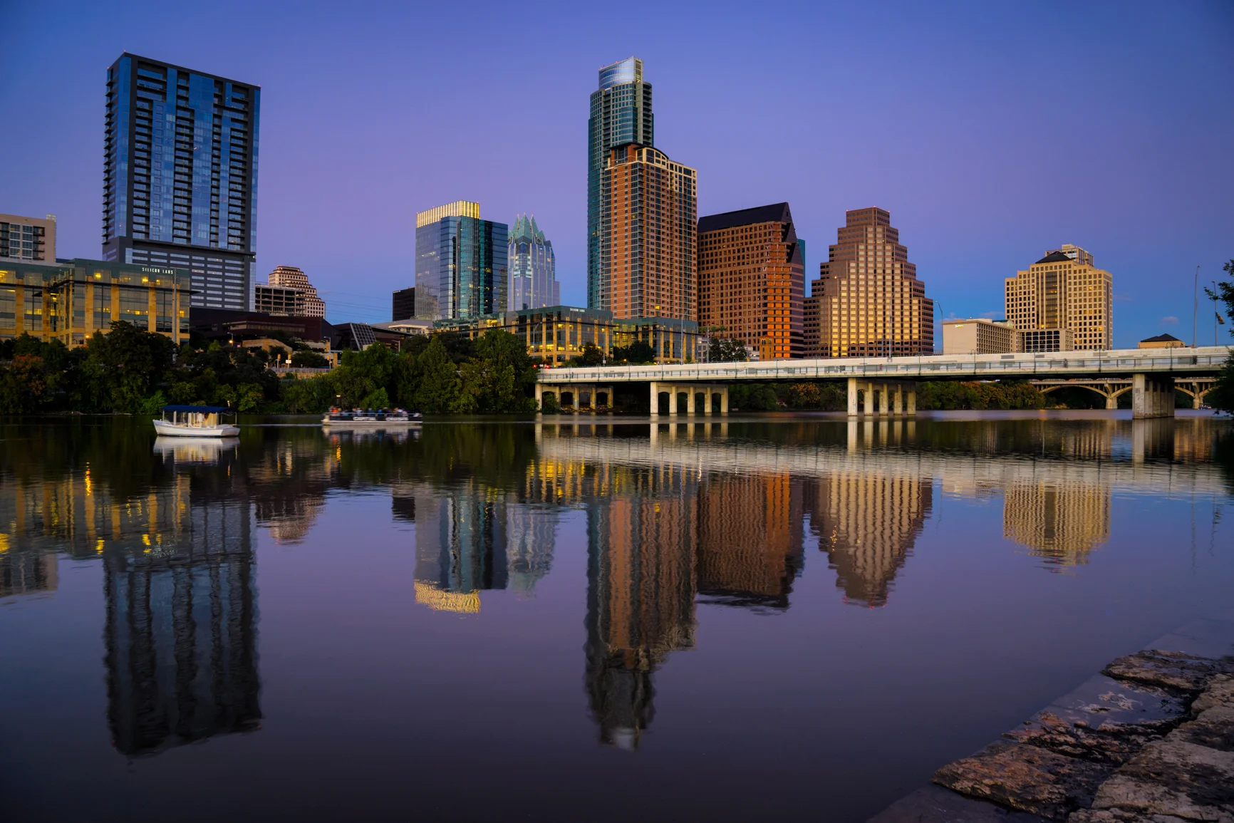 the skyline of austin from auditorium shores - my favorite place to photograph the skyline!
