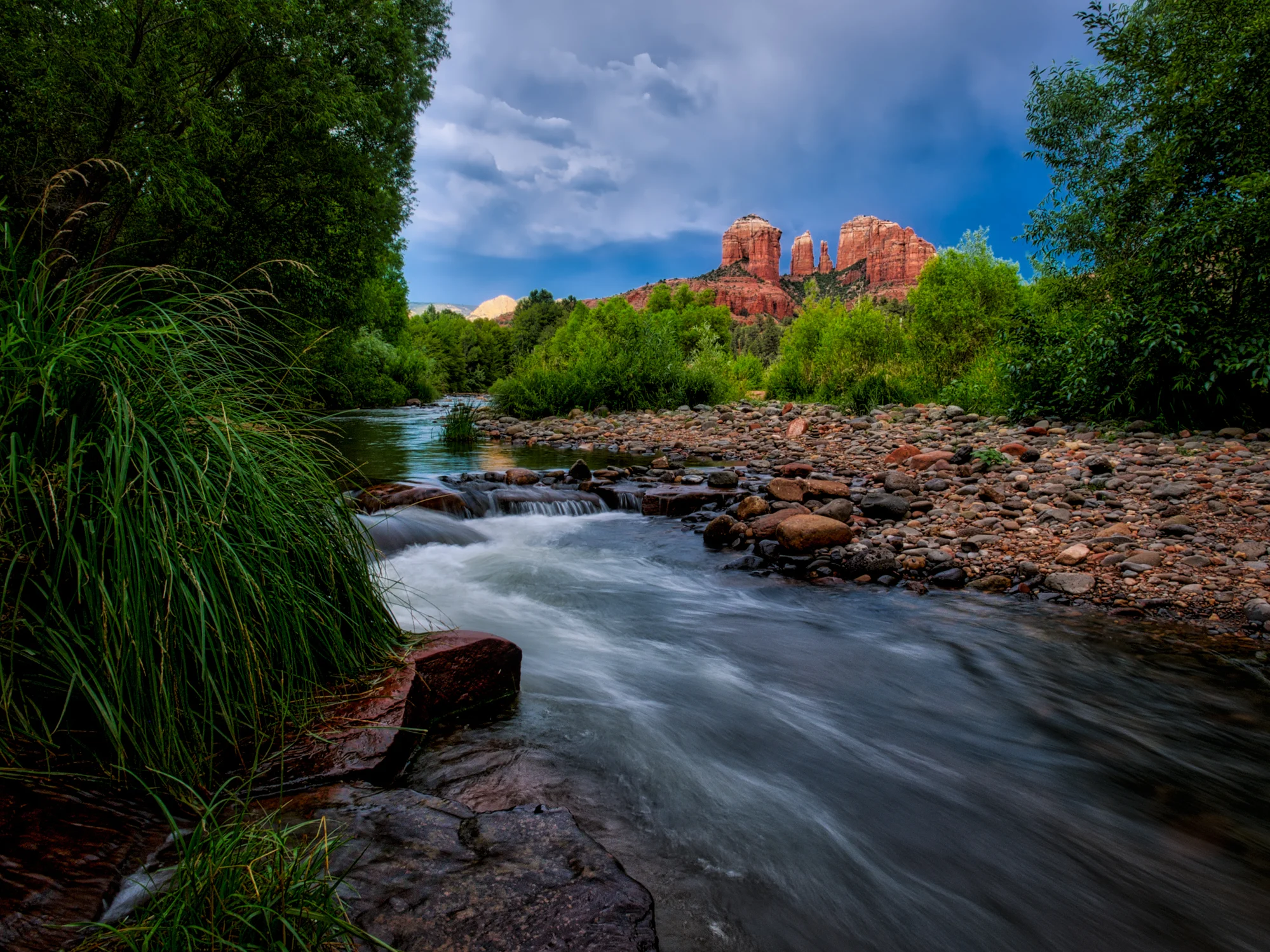 Storms over Cathedral Rock in Sedona, AZ