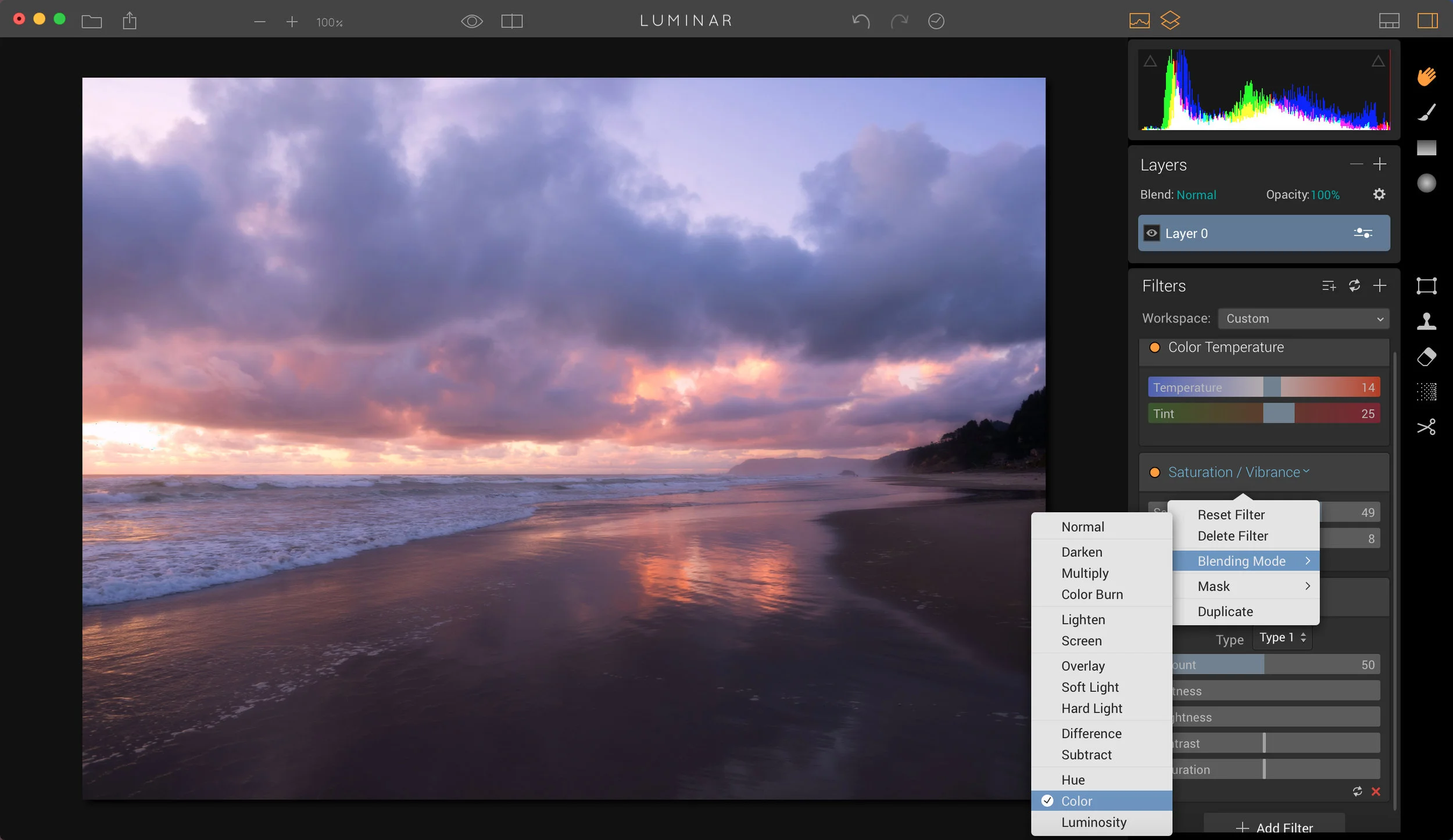 Color blend mode