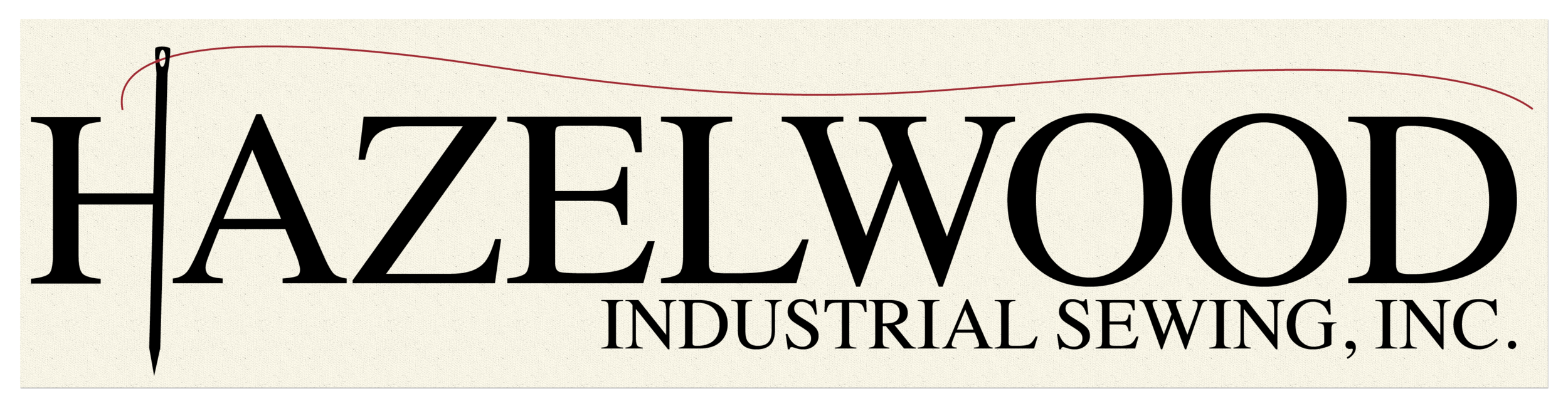 Hazelwood Industrial Sewing Logo — Mikah Sargent, image size:2500x648
