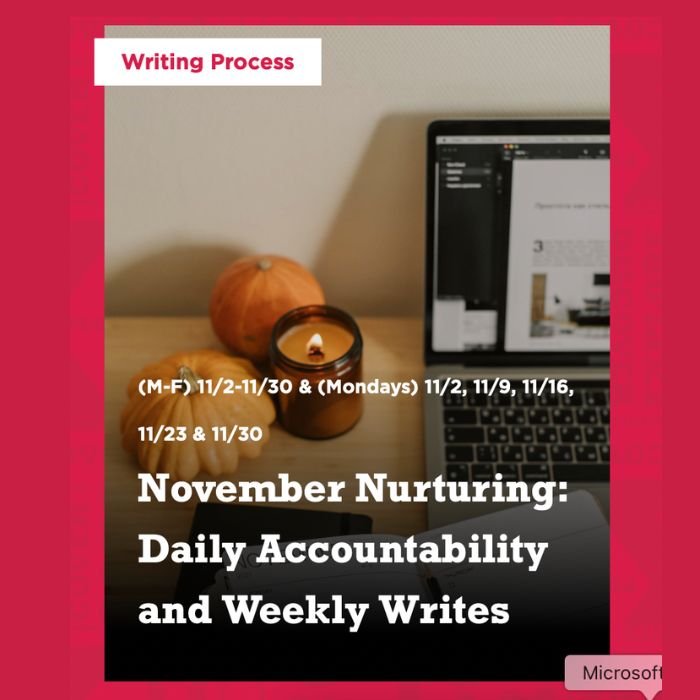 November Nurturing: Daily Accountability &amp; Weekly Writes