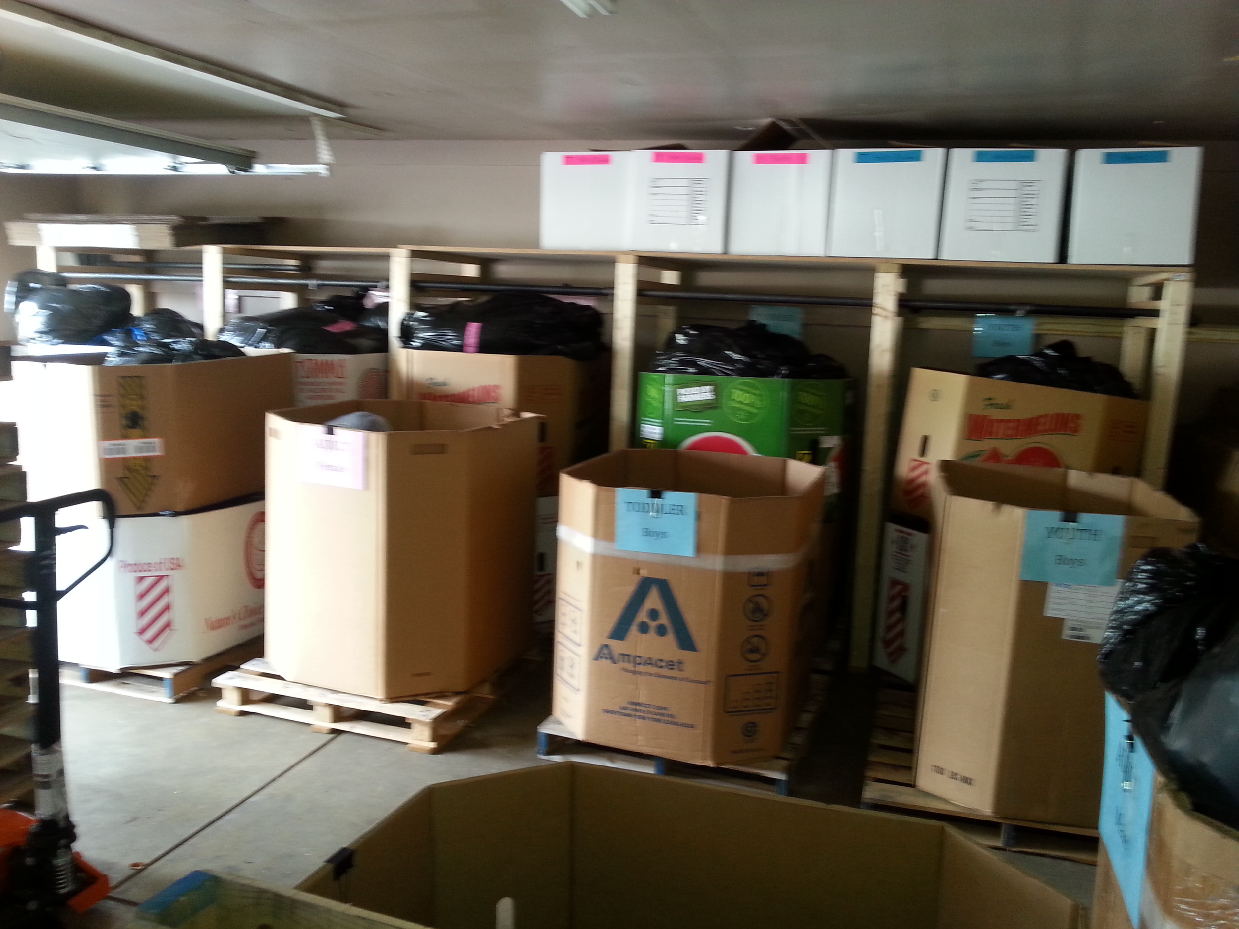 Garage at the end of May: Wow! It's organized!