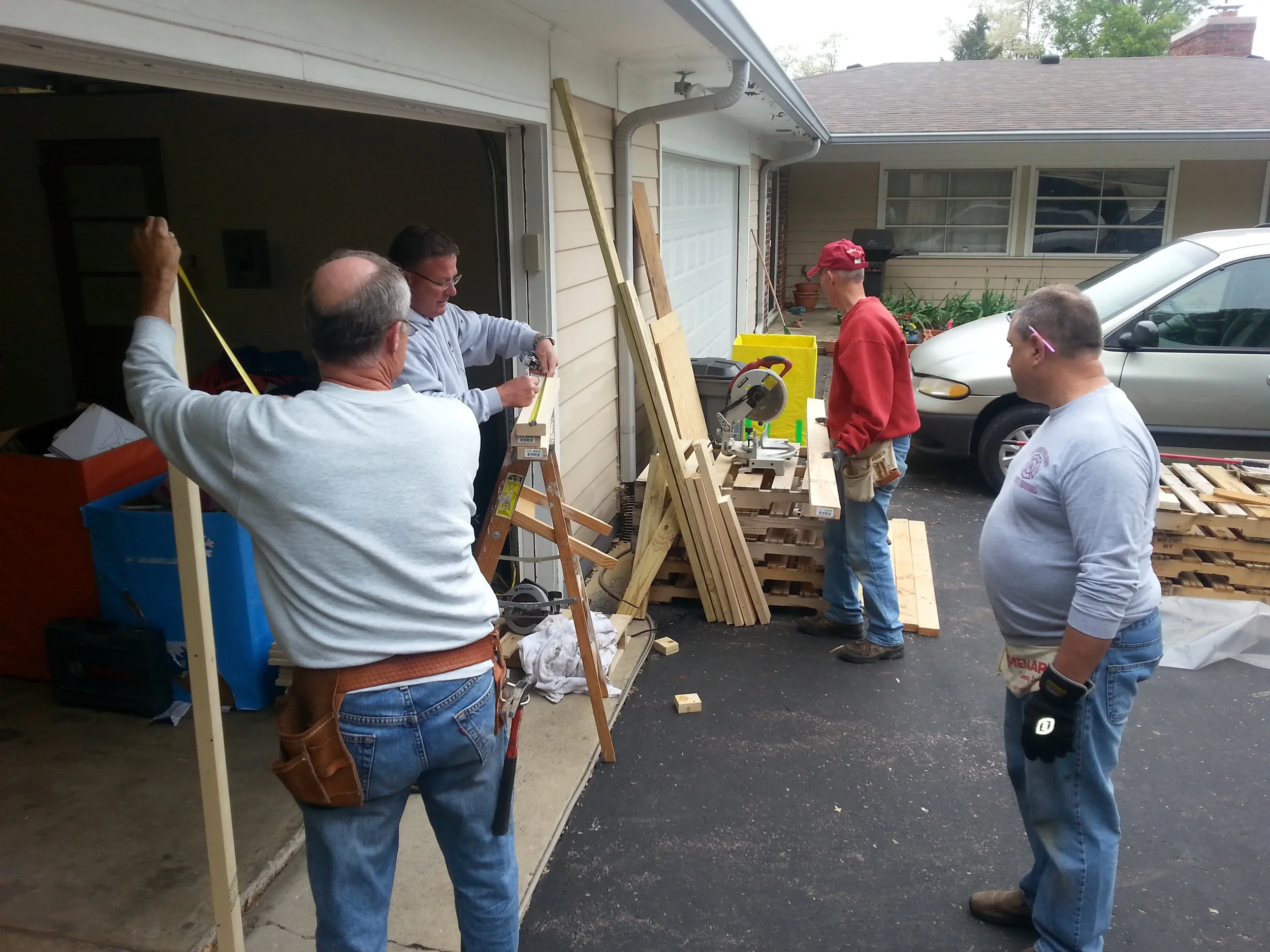 PHASE II: Thank you to all the volunteers who came out to construct organized storage space for Kids Coats!