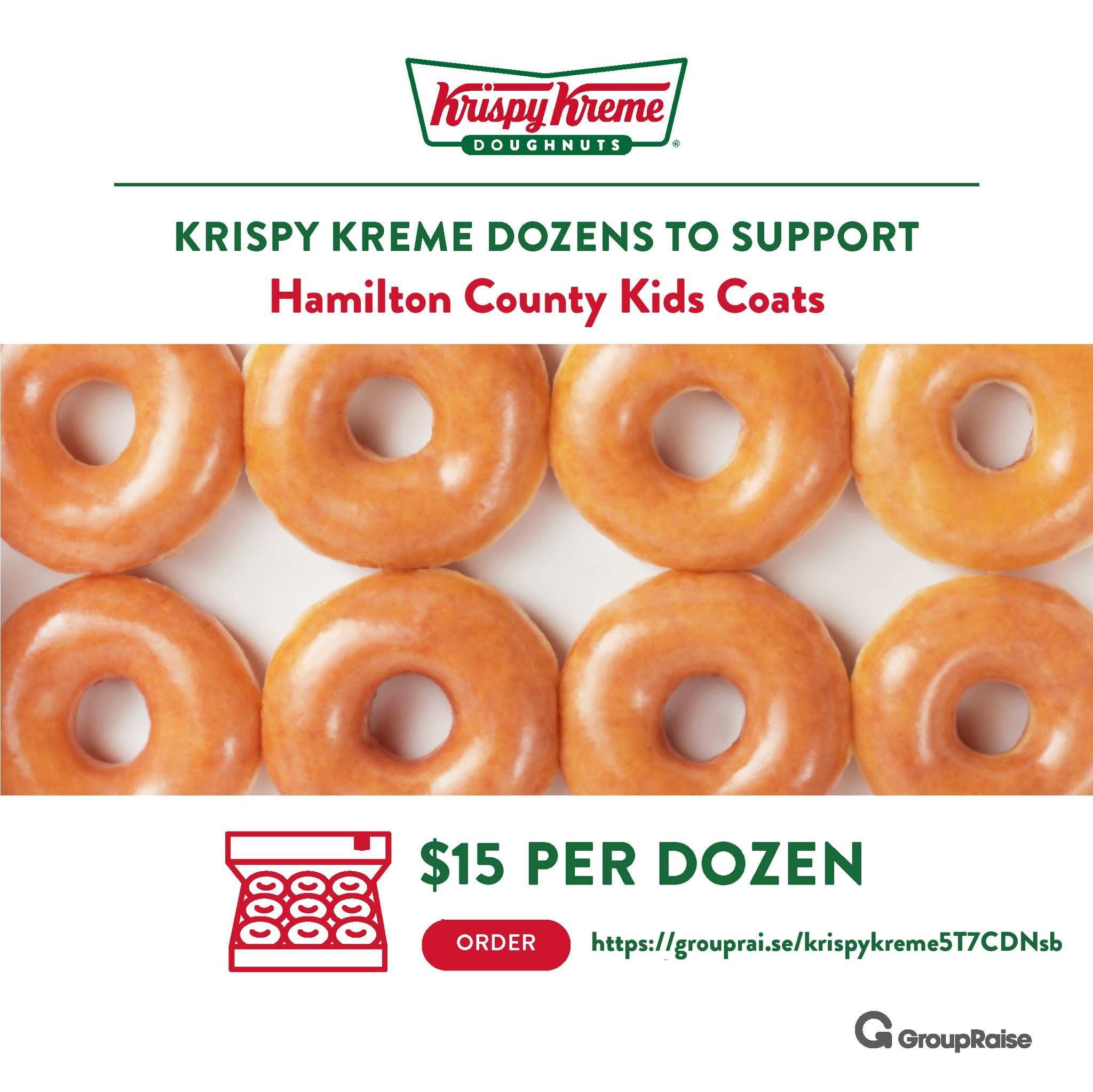 🍩 Doughnuts for a cause!! 🍩 Hamilton County Kids Coats is giving you the best reason to indulge in a dozen (or two) Krispy Kreme doughnuts. Until May 4, 2024, 50% of your order will be donated back to Hamilton County Kids Coats when you purchase vi