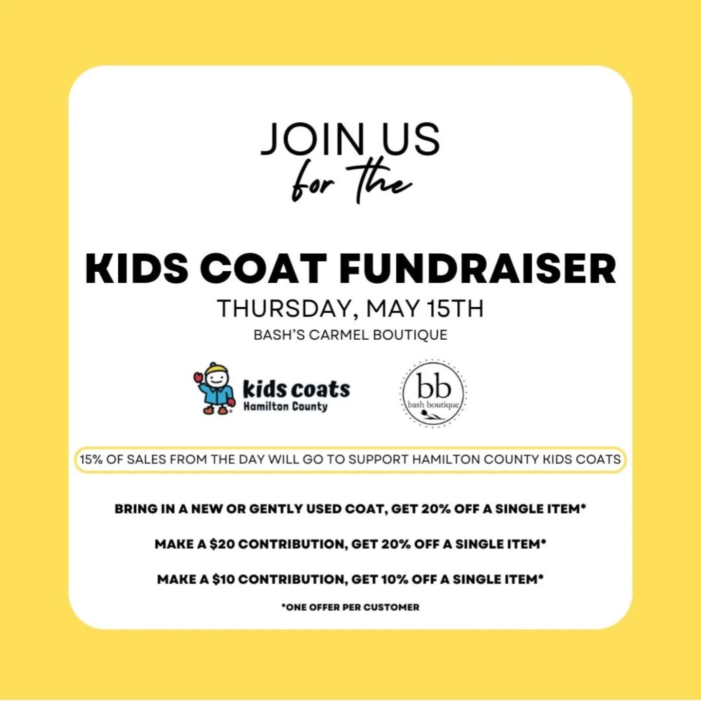 Grateful for @bashboutiquein for their support year after year to help keep @hamiltoncountyin families warm in winter!! ❄️⛄❤️ JOIN US this Thursday!! 💃🎉