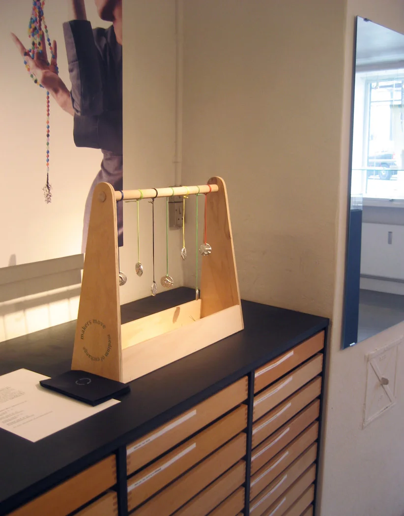  he&nbsp;  Toollerybox&nbsp;  and pendants on display in&nbsp; Bærbart , Nybrogade 26,&nbsp; Copenhagen.  The pendants in the&nbsp;  Toollerybox&nbsp;  is made in connection with our project&nbsp;  Makers Move    , a mobile jewellery workshop&nbsp;la