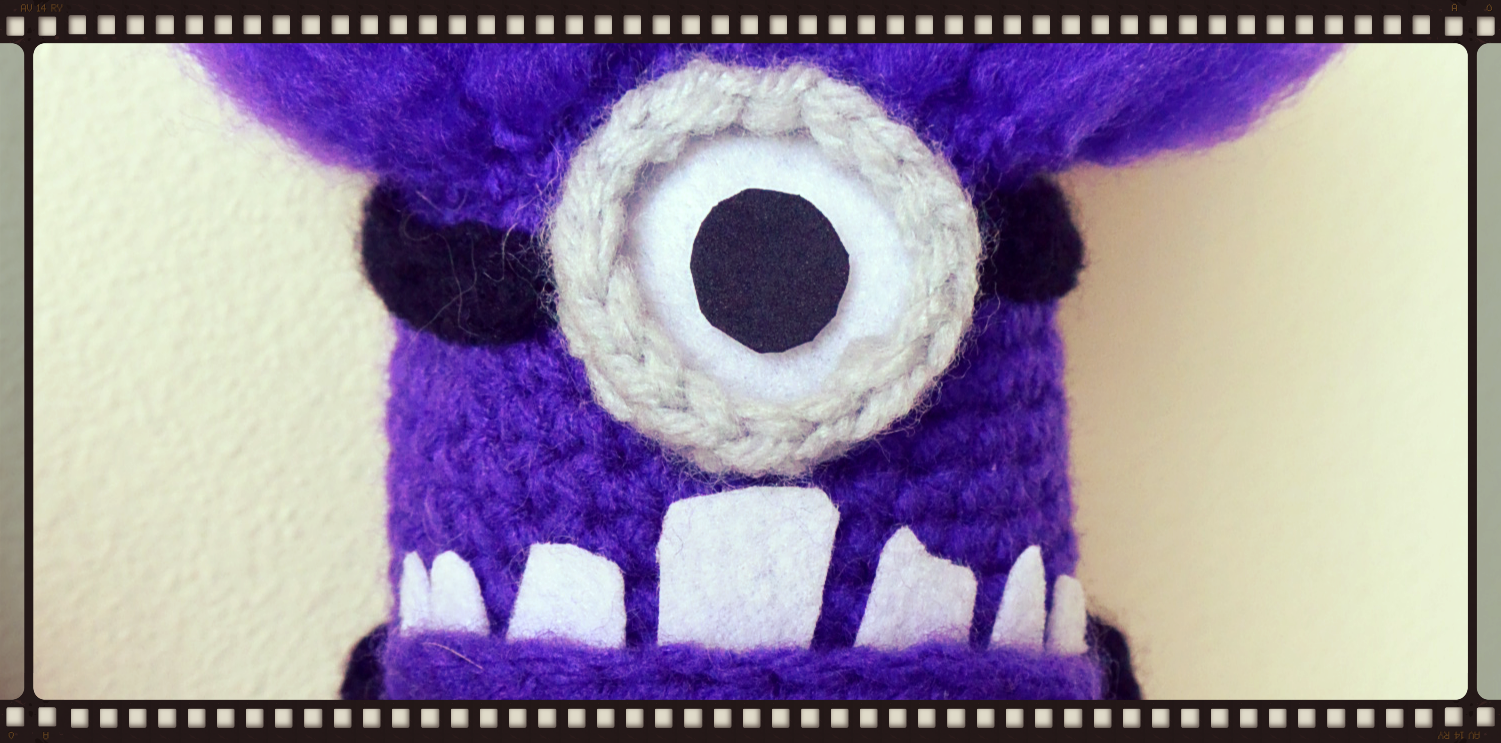 Handmade Crochet Evil Purple Minion Beanie With Ear Flaps, and Braids.  Despicable Me Hat or Costume 