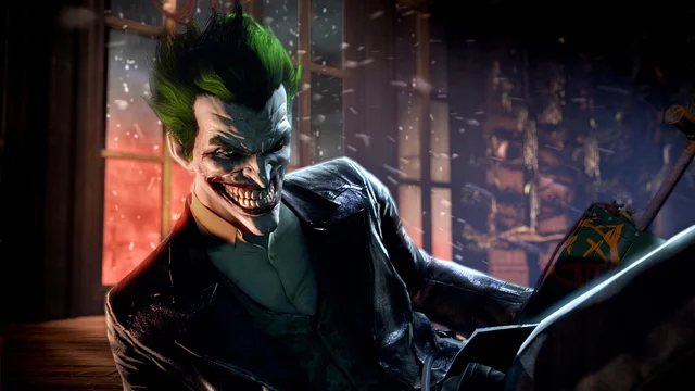 arguably Batman's most iconic nemesis, The Joker, voiced by Troy Baker