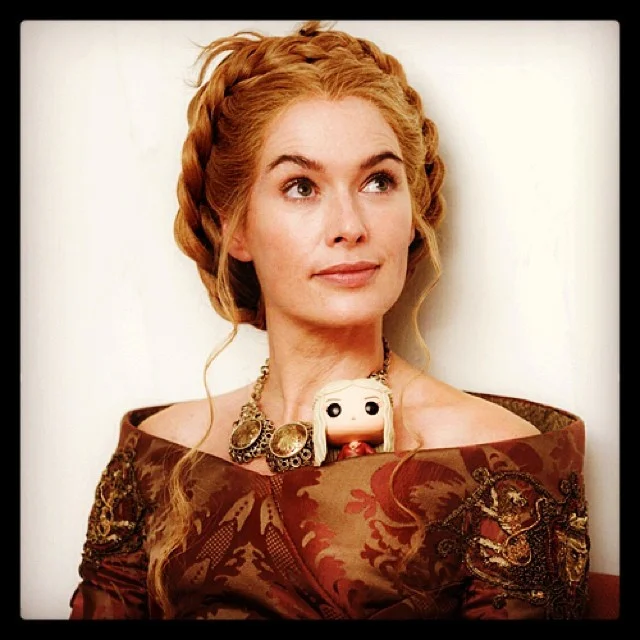 Lena Headey and her mini Cersei 
