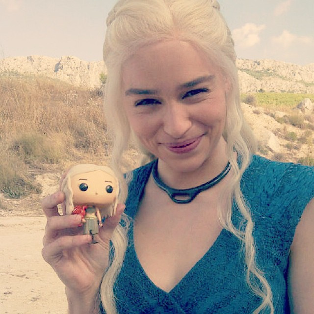 The Mother of Dragons - Emilia Clarke and her tiny Daenerys 