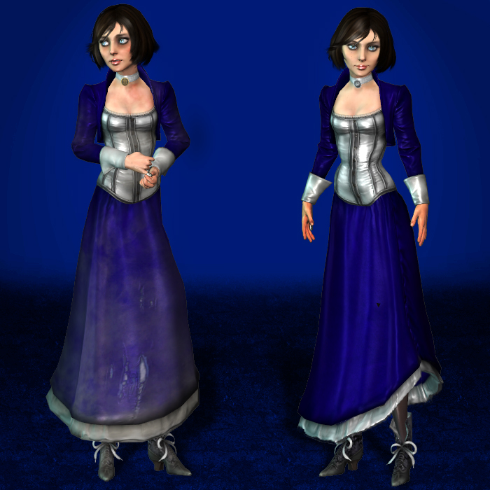 BioShock Infinite Elizabeth Cosplay Costume Dress Set