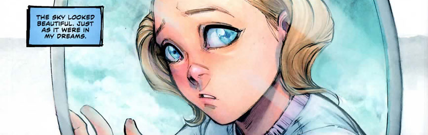 the story opens with our heroine still a kid... pre apocalyptic disaster of course